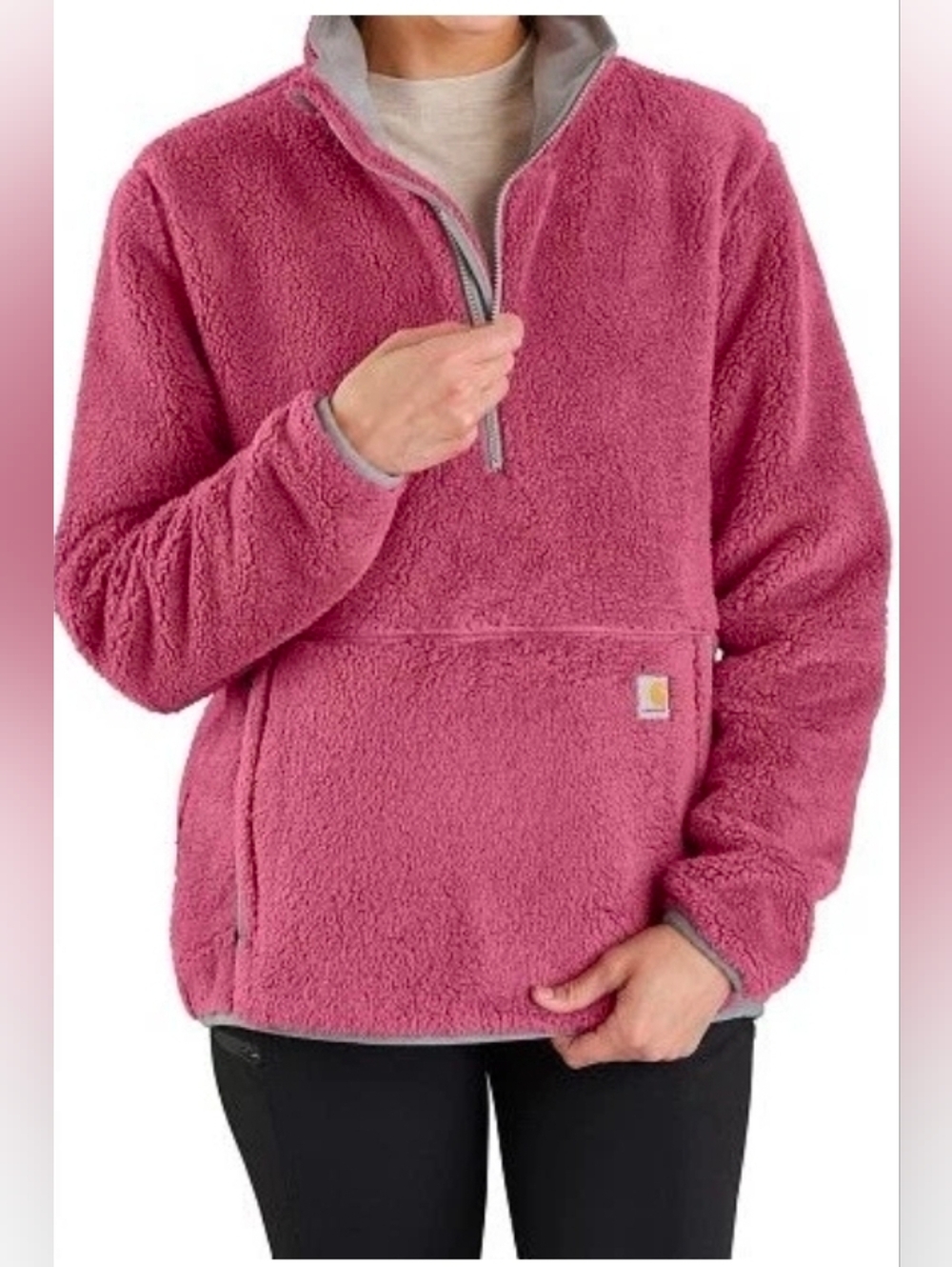 NWT Women's Carhartt Loose Fit Fleece Shepra Pullover Sweater Sweatshirt - Small